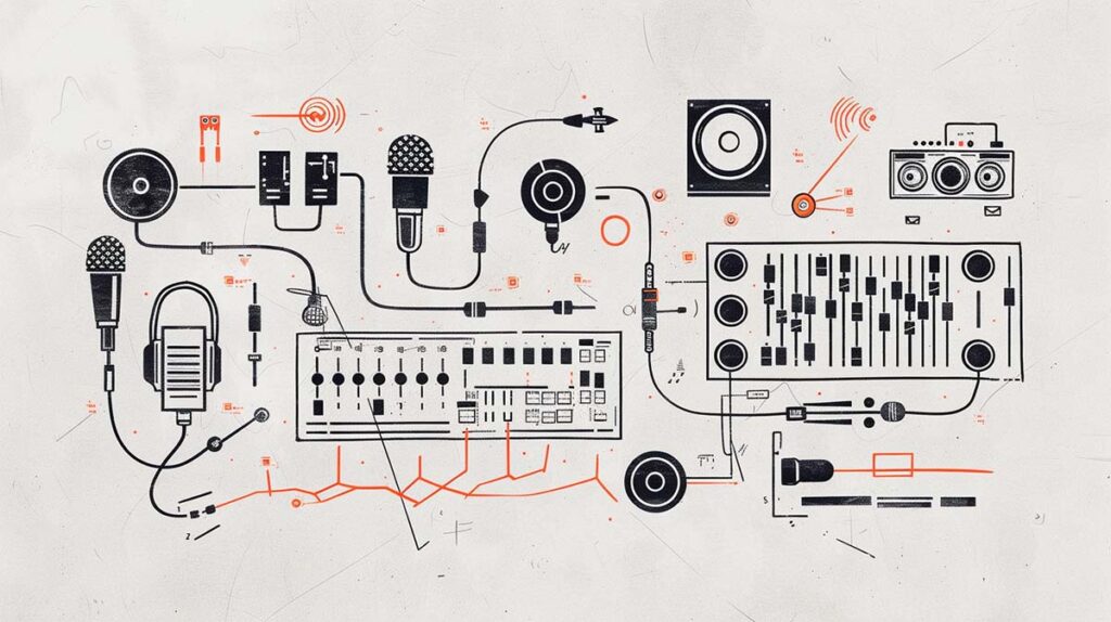 Schemat łańcucha audio — dobry dźwięk w filmie