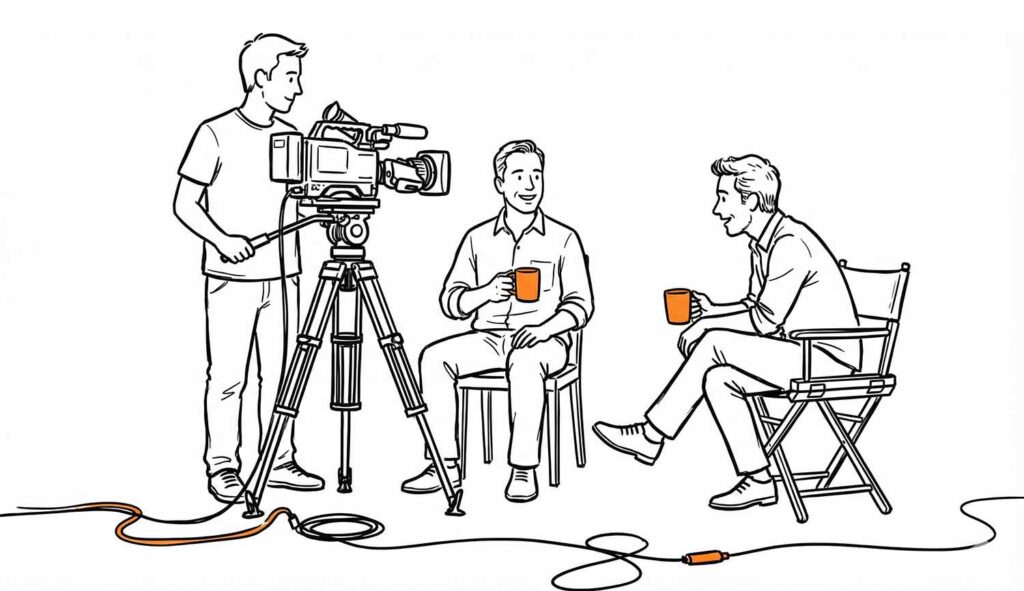 wystąpienia liderów przed kamerą - luźna atmosfera