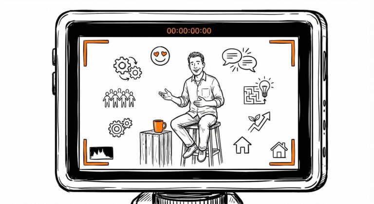 wystąpienia liderów przed kamerą - widok planu filmowego