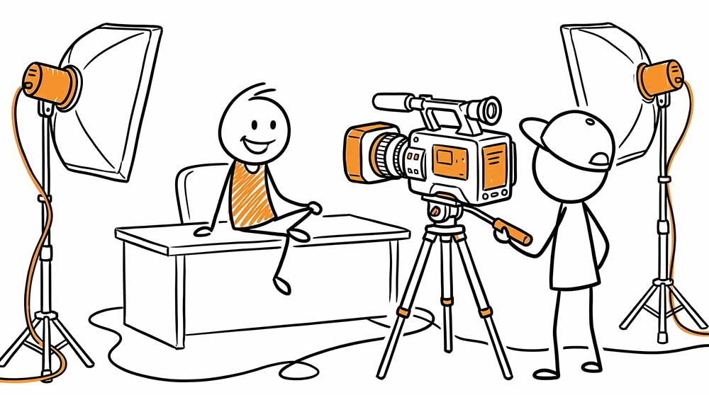 koszt produkcji wideo b2b - nagrania w studiu